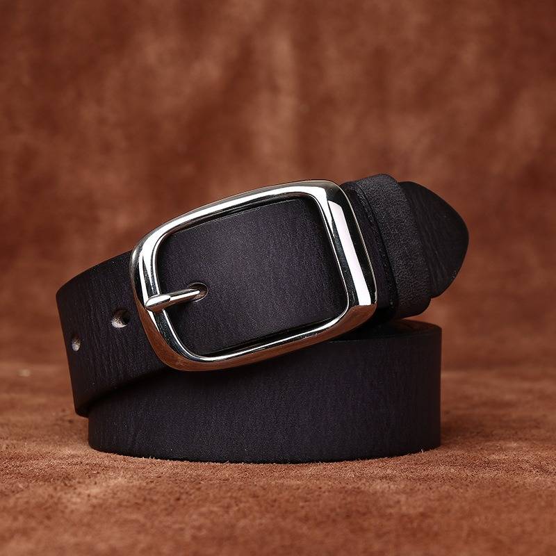 Black The Merchant men's leather belt