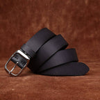 Black The Merchant men's leather belt