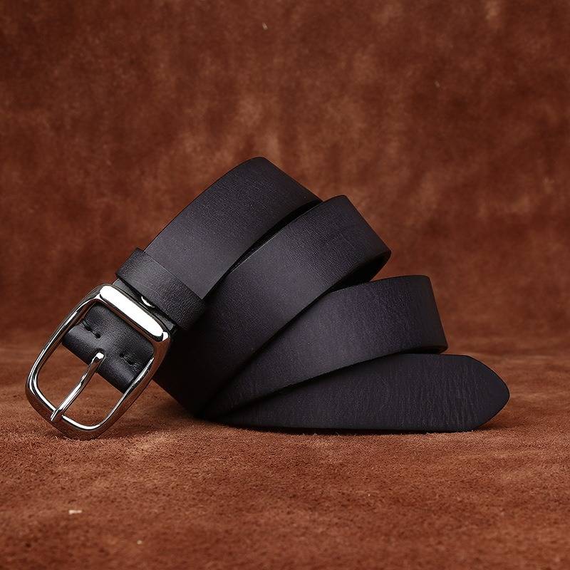 Black The Merchant men's leather belt