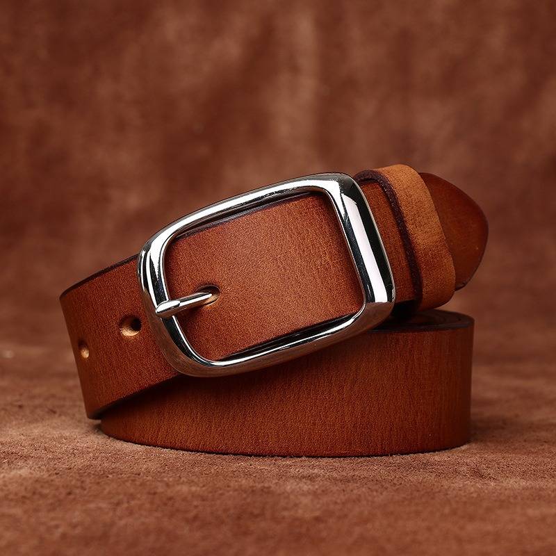 Brown The Merchant men's leather belt