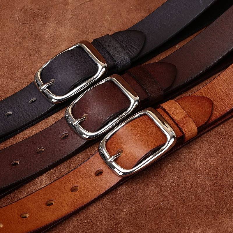 Brown The Merchant men's leather belt