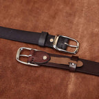 Brown The Merchant men's leather belt