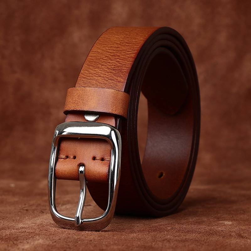 Brown The Merchant men's leather belt