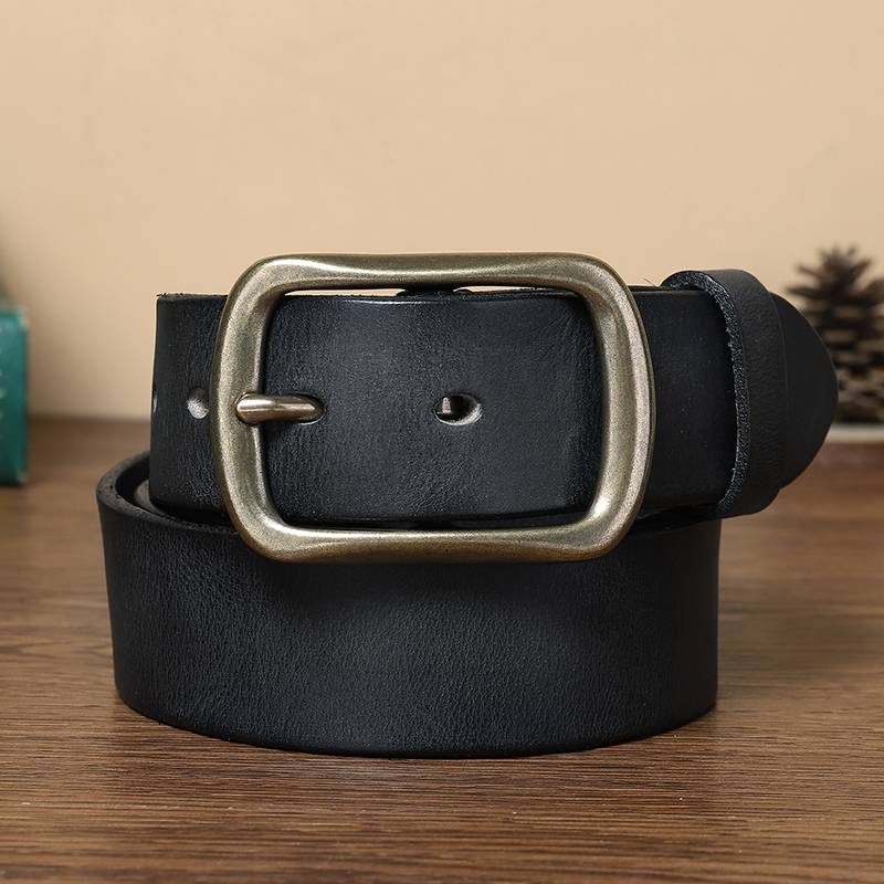 Black men's jeans belt