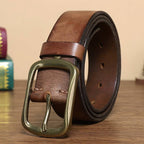 Brown men's jeans belt detail 2