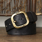 Black The Artisan men's leather belt