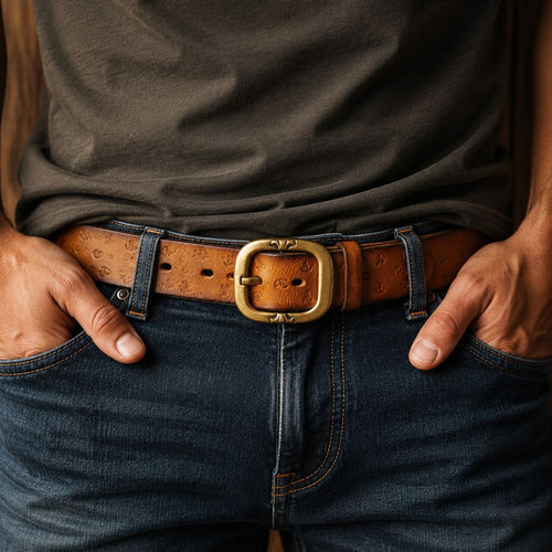 Brown The Artisan men's leather belt