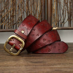 Red The Artisan men's leather belt