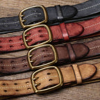 Khaki The Drover men's leather belt