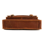 Brown men's attache case, back view