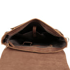 Man carrying the brown leather attache case