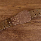 Brown men's leather belt detail view 2