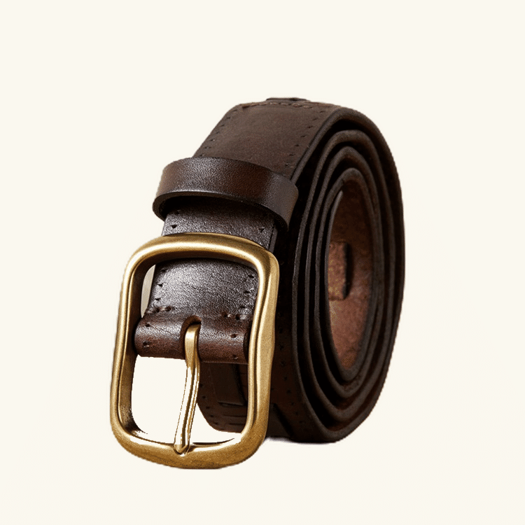 Dark brown men's braided belt