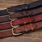 Brown men's belt, full length