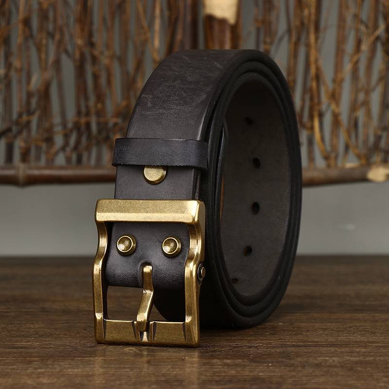 Black men's cowboy belt