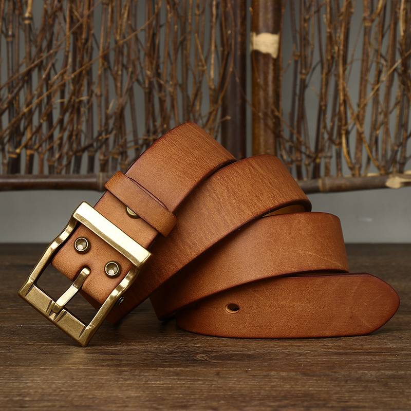 Brown men's cowboy belt