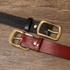 Brown men's belt, full length