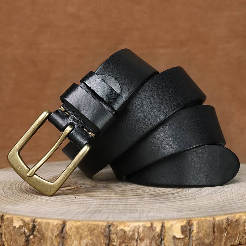 Black men's heavy duty belt
