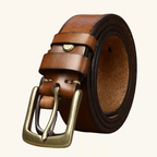 Brown men's heavy duty belt