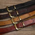 Brown men's belt, matte texture