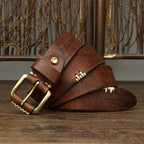 Brown men's belt, another angle