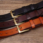 Brown men's retro jeans belt