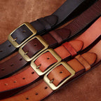 Brown men's belt, clean edge