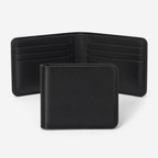 Black men's handmade bifold wallet