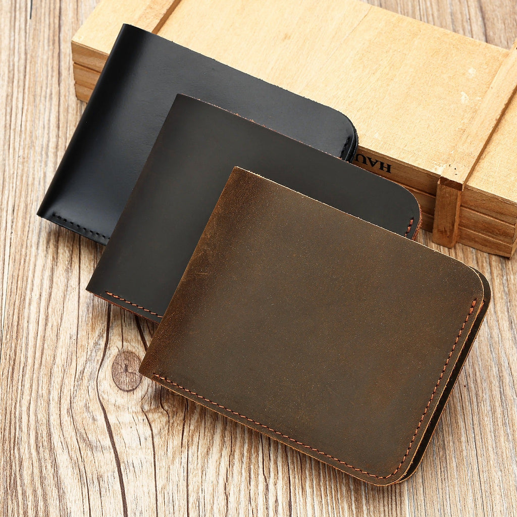 Dark brown men's wallet, another angle