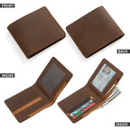 Brown men's wallet, closed view