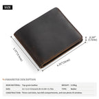 Brown-black men's wallet, closed view