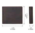 Dark brown men's wallet, side view