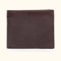 Dark brown men's bifold wallet