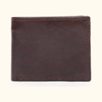 Dark brown men's bifold wallet