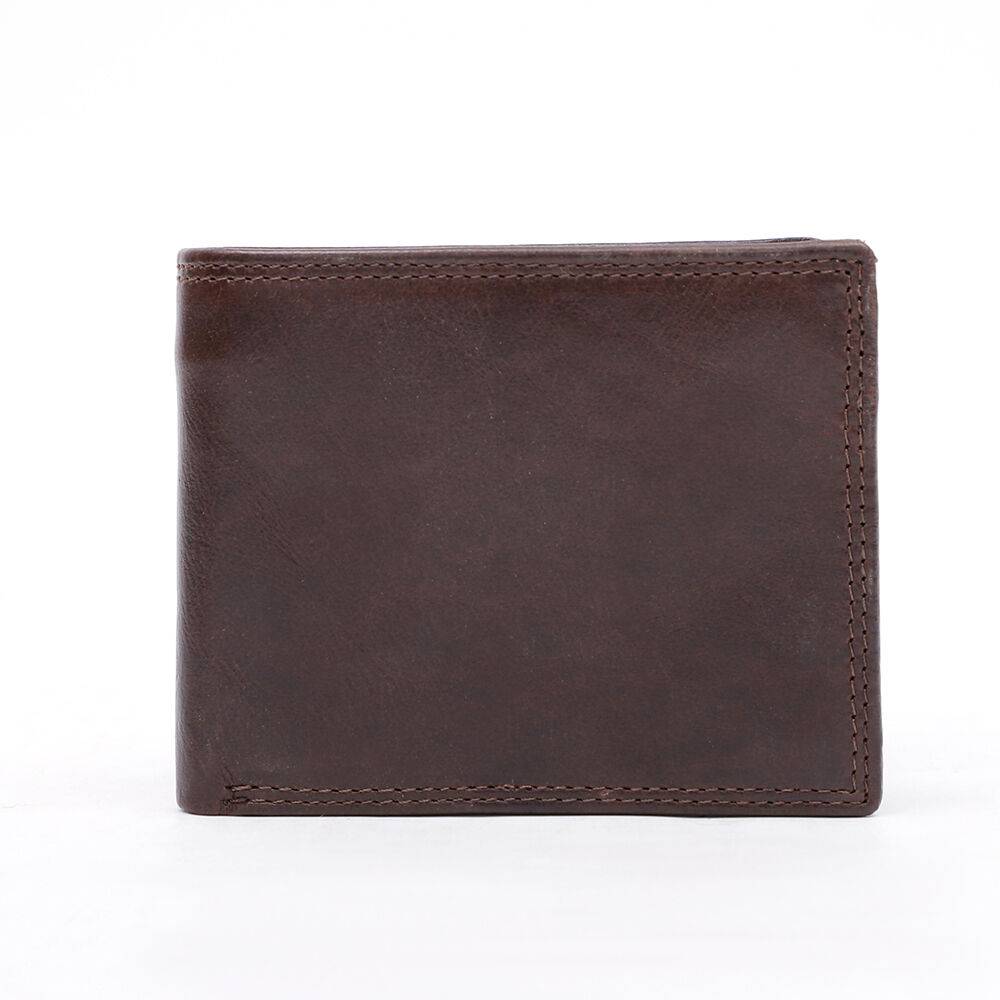 Dark brown men's wallet, card slots