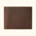 Dark brown men's ultra slim bifold wallet