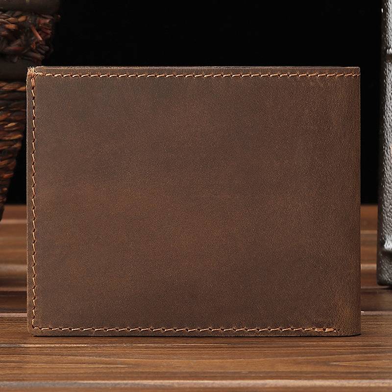 Dark brown men's wallet, interior view