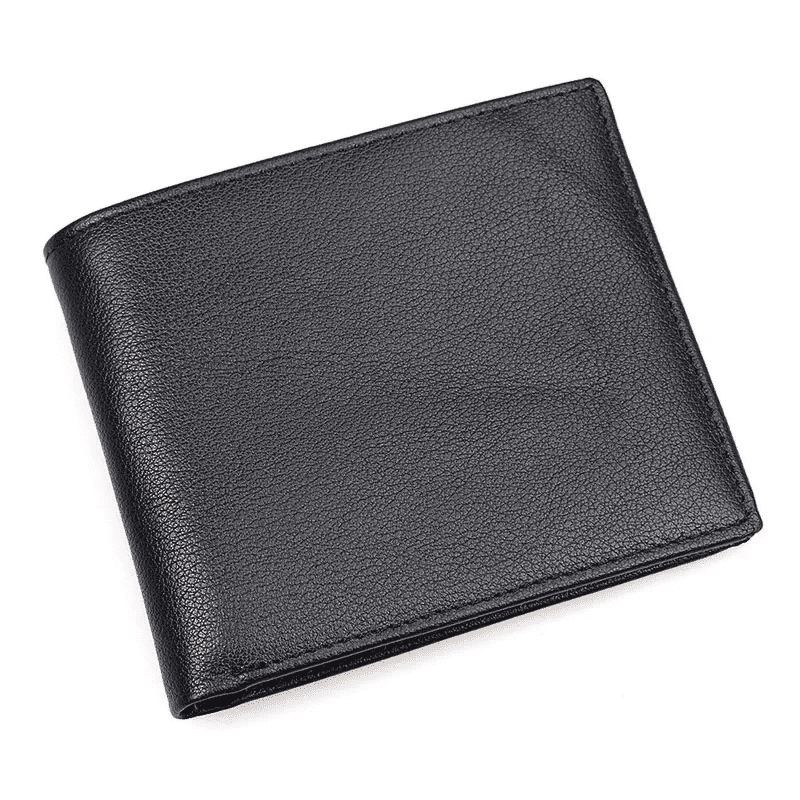 Black men's bifold wallet