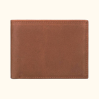 Brown men's bifold wallet