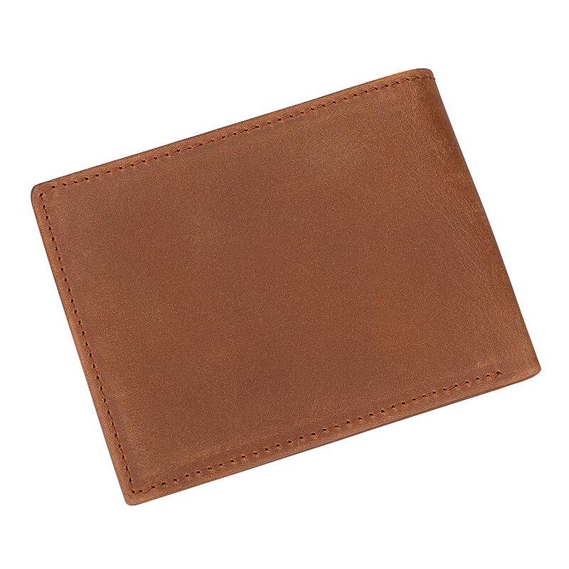 Brown men's wallet, leather grain