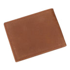 Brown men's wallet, leather grain