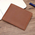 Brown men's wallet, slip pockets