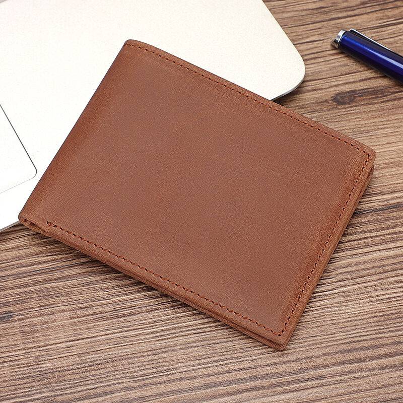 Brown men's wallet, slip pockets
