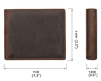 Dark brown men's wallet, interior view