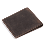 Dark brown men's bifold wallet