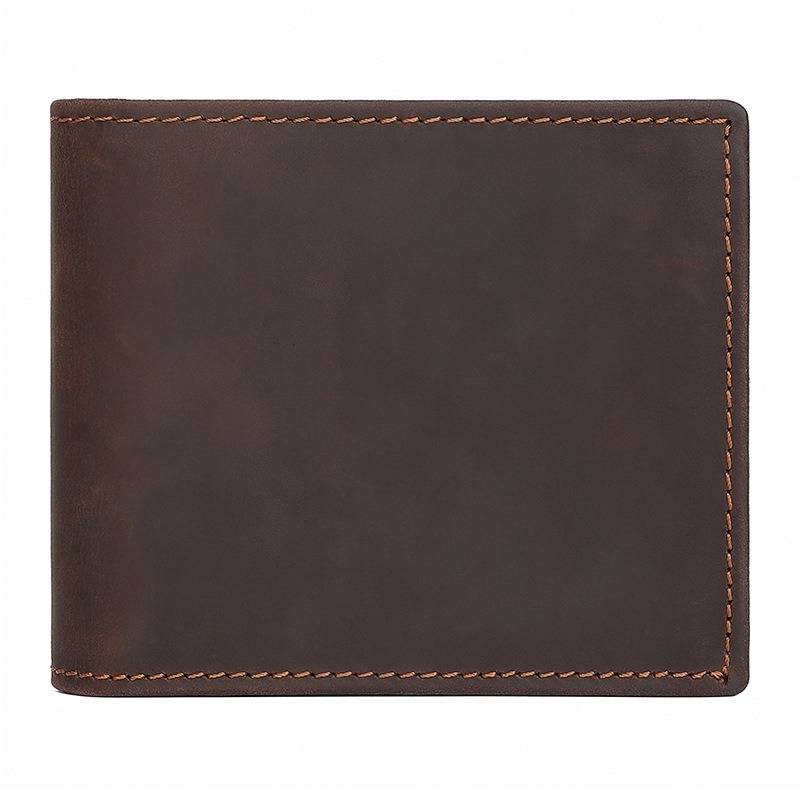 Brown-black men's bifold wallet