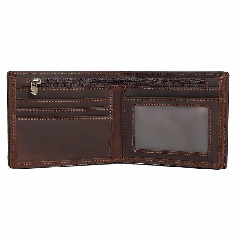 Brown-black men's wallet, card slots