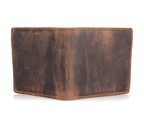 Dark brown men's wallet, zipper coin pocket