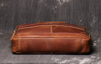 Brown men's briefcase, another angle