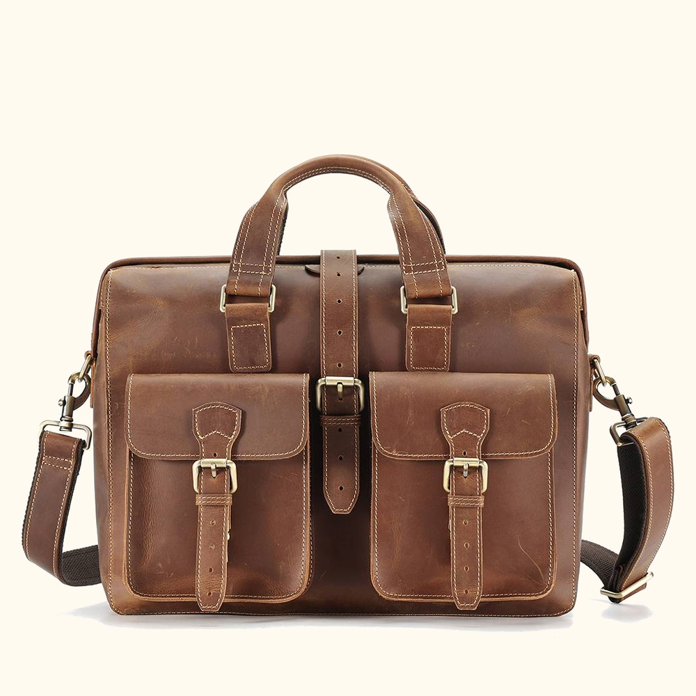 The Consul — Leather Briefcase